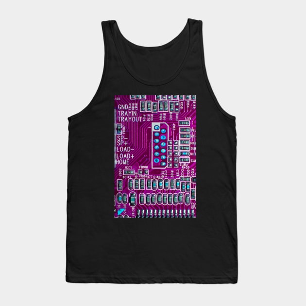 Pink Technology Circuit Board Tank Top by Squeeb Creative